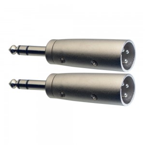 Stagg AC-XMPMSH XLR Male to Jack Male Stereo Adaptors